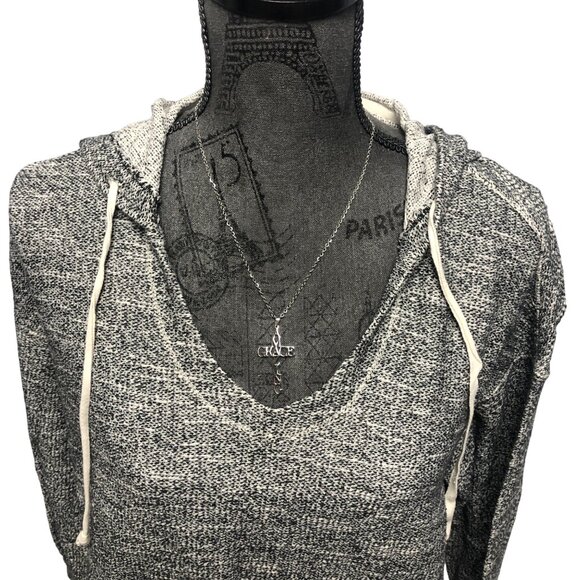 Max Studio Weekend Sweatshirt Womens Size Medium Black White Cotton Hoodie Comfy - Picture 2 of 6